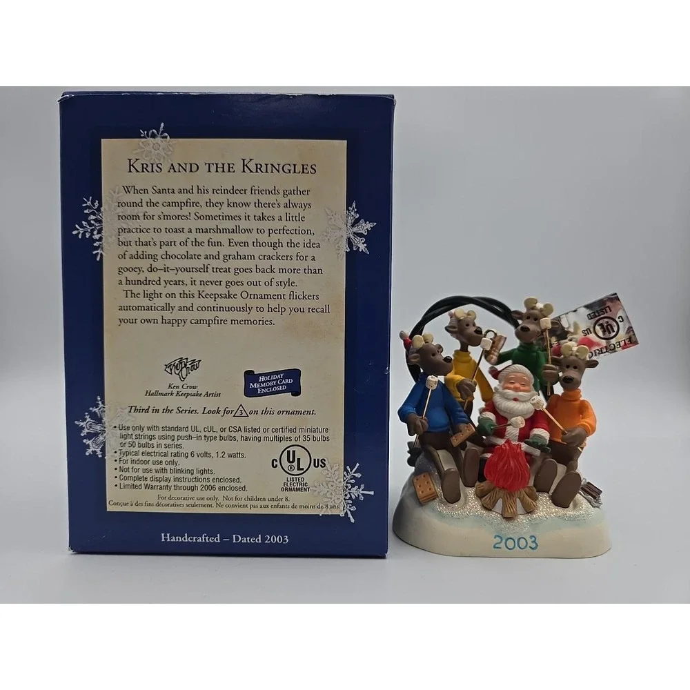 Vtg 2003 Hallmark Keepsake Ornament Kris And The Kringles Flickering Magic Light
